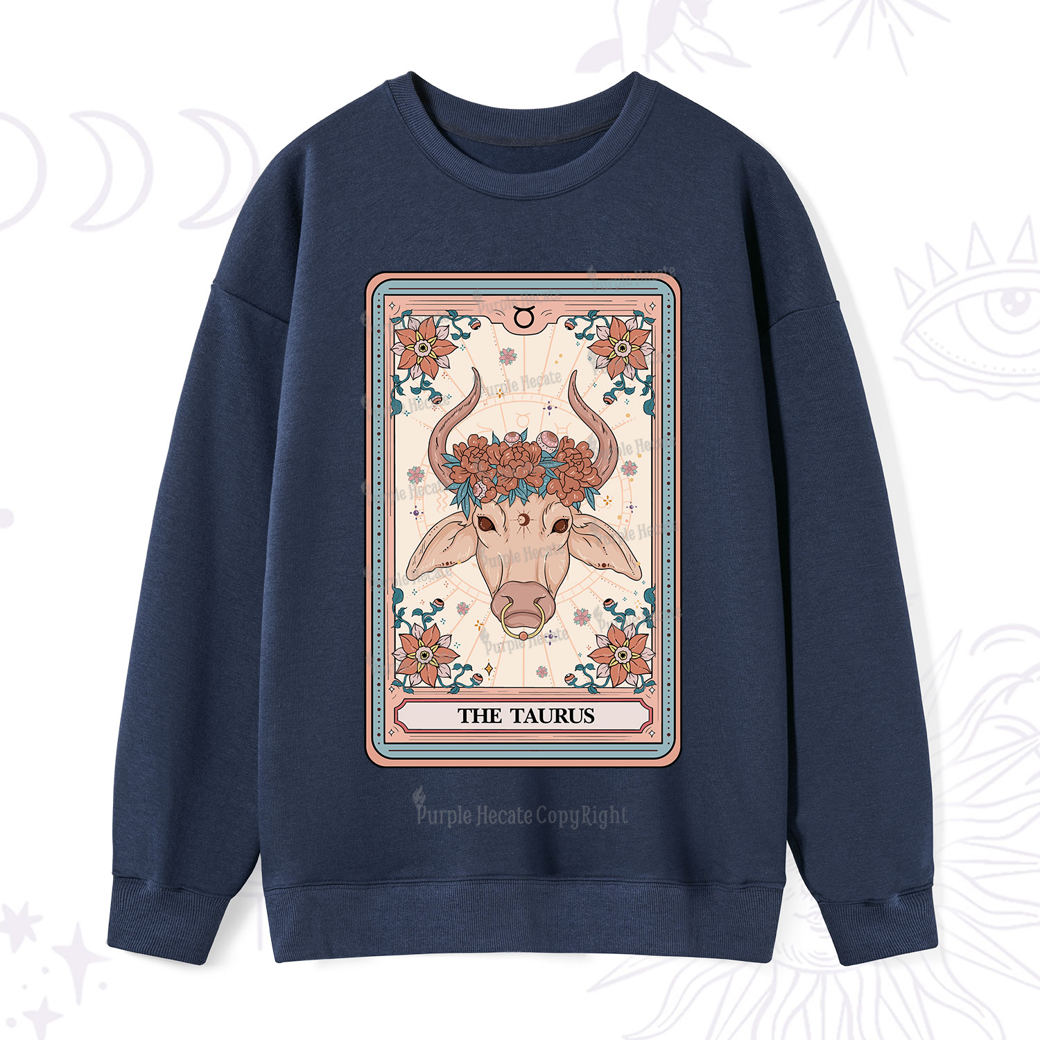 Purplehecate The Taurus Tarot Card Sweatshirt