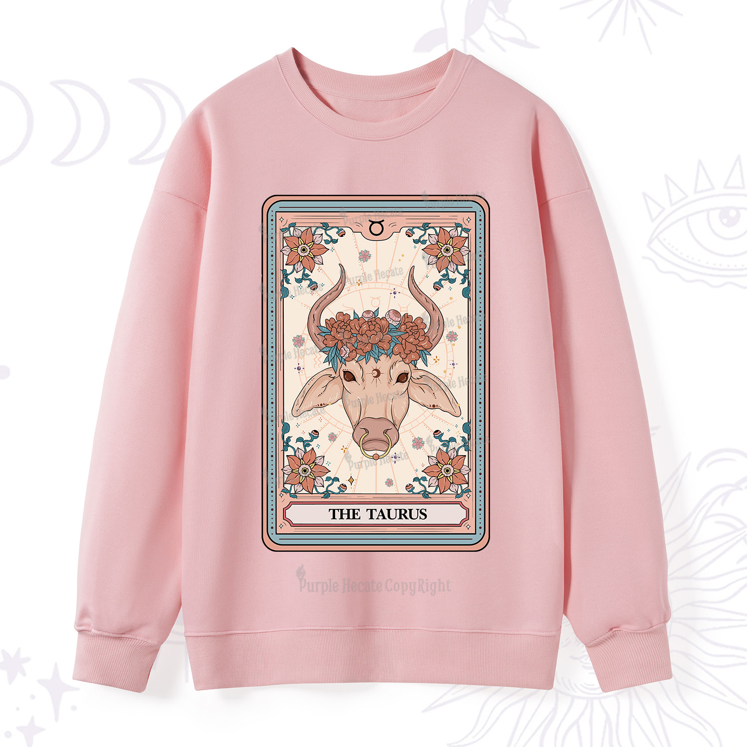 Purplehecate The Taurus Tarot Card Sweatshirt