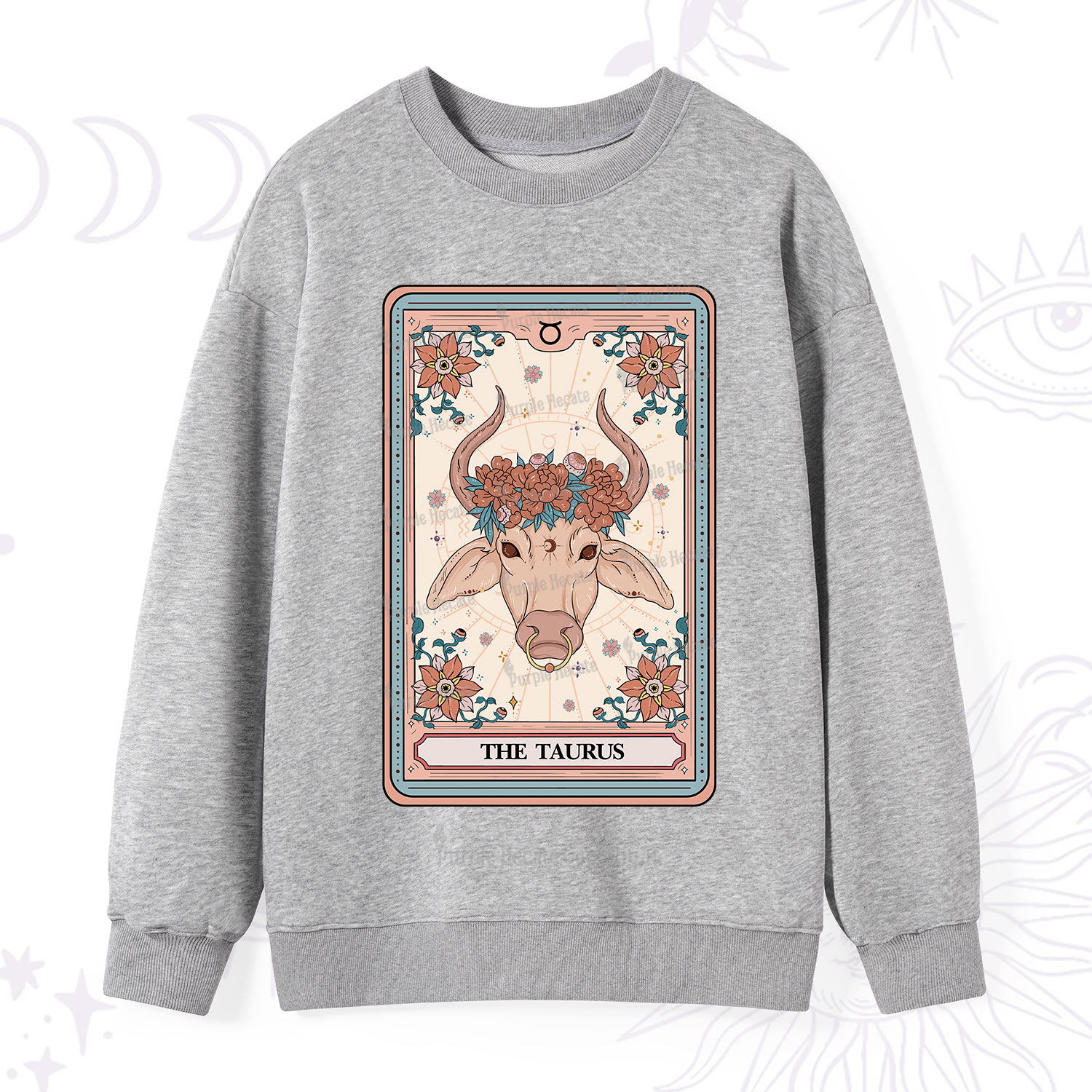 Purplehecate The Taurus Tarot Card Sweatshirt