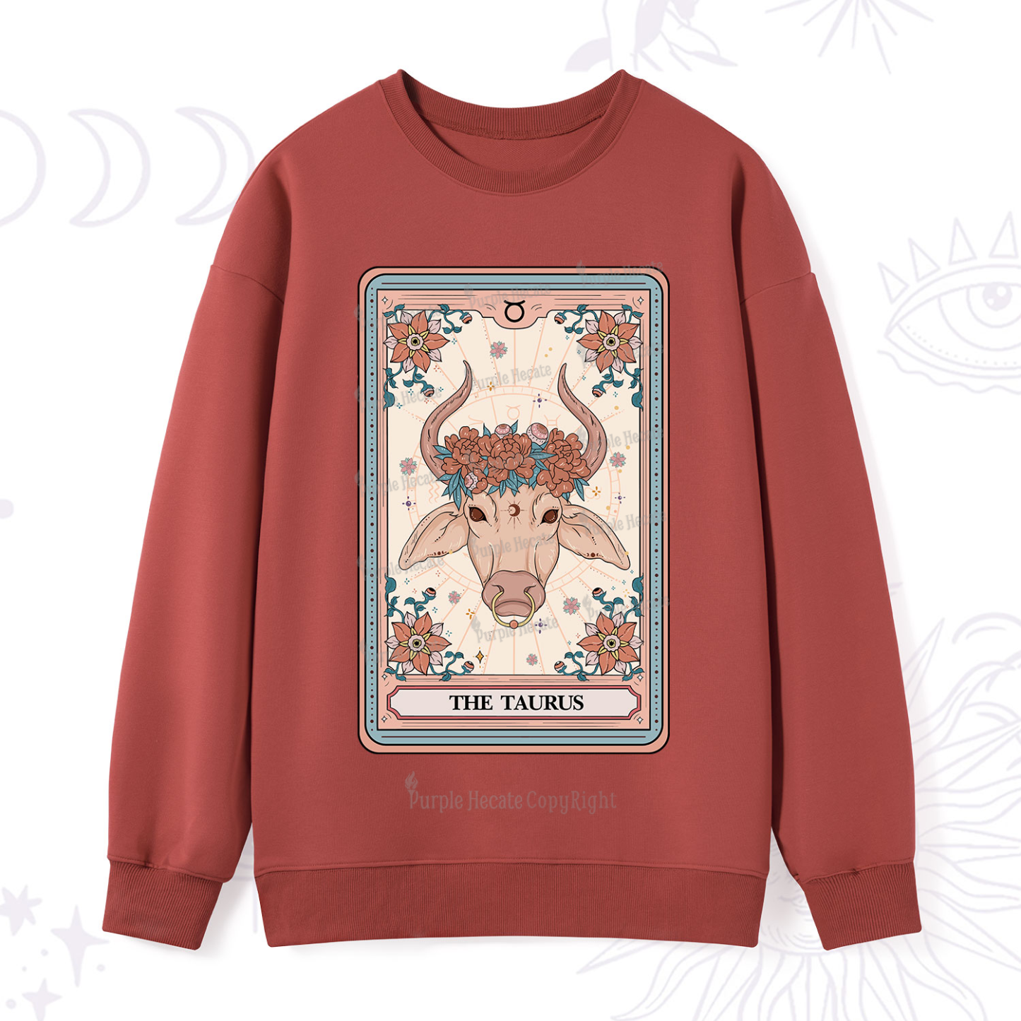 Purplehecate The Taurus Tarot Card Sweatshirt