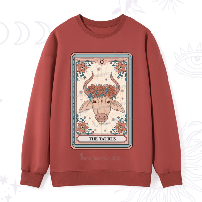 Purplehecate The Taurus Tarot Card Sweatshirt