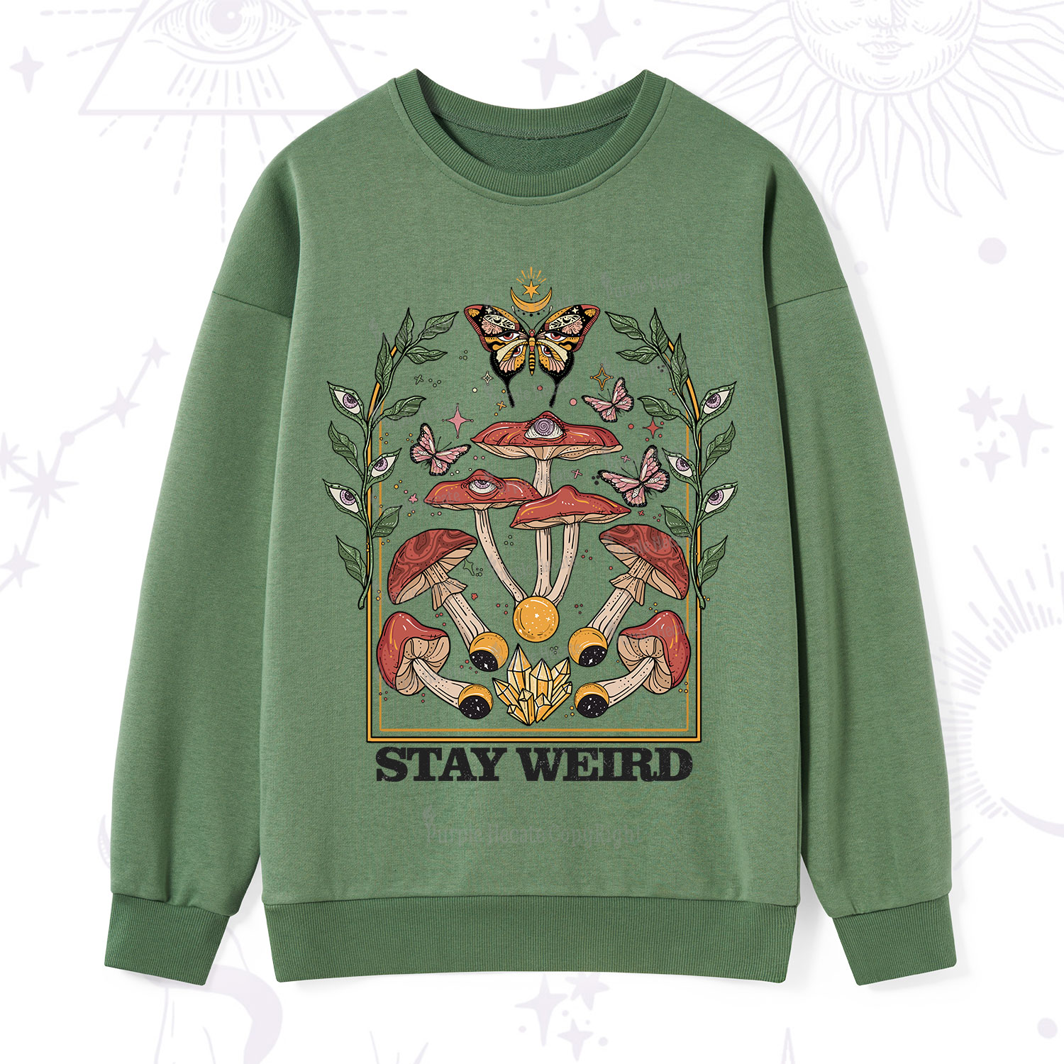 Purplehecate Stay Weird Sweatshirt