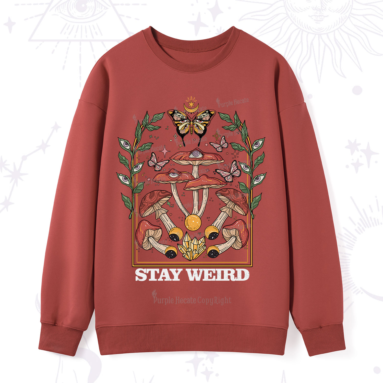 Purplehecate Stay Weird Sweatshirt