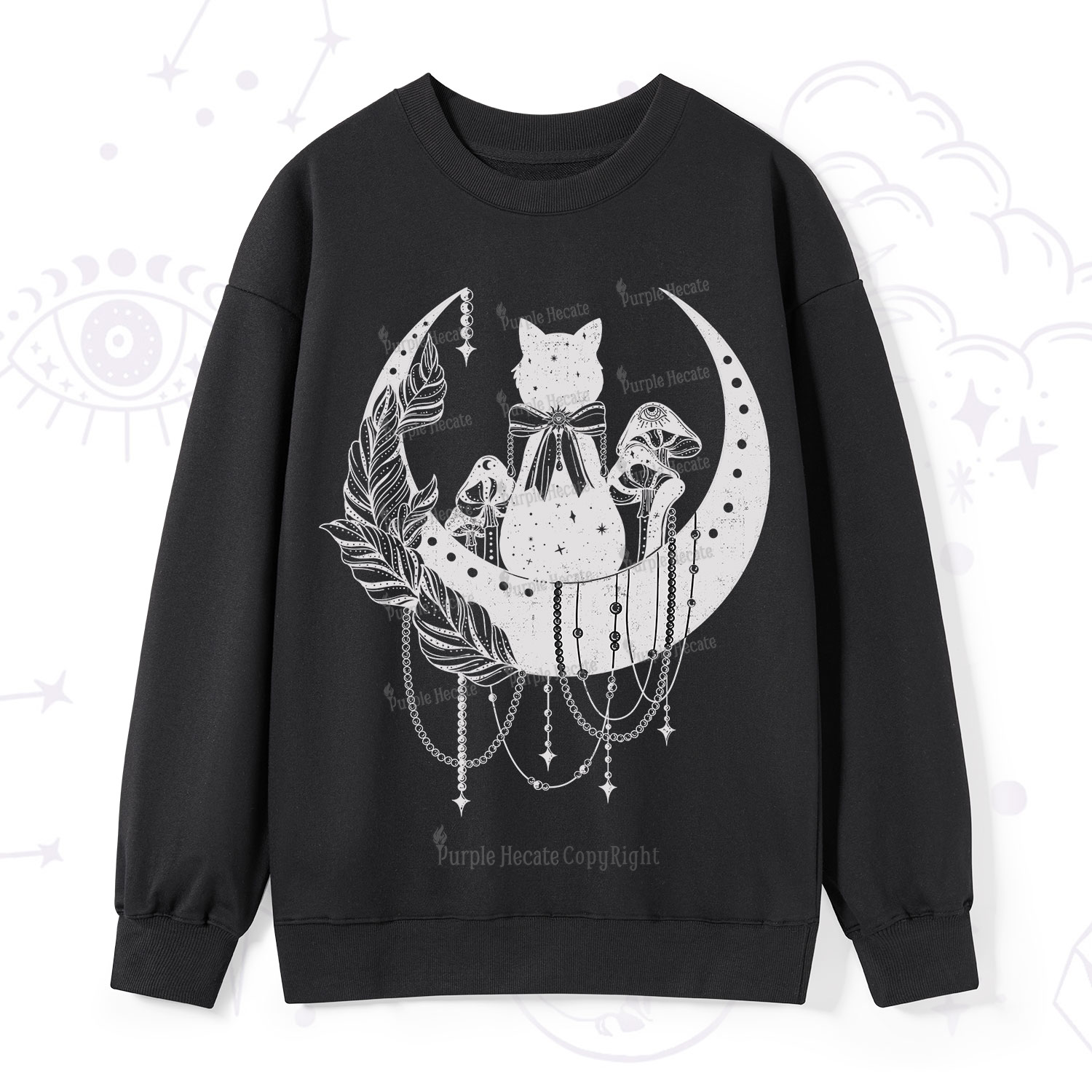 Purplehecate Hecate's Triple Moon Sweatshirt