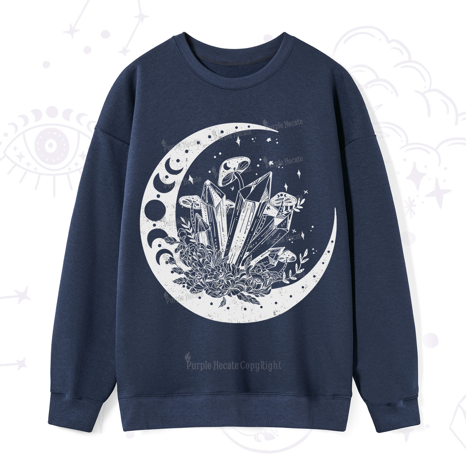 Purplehecate Moonshine and Crystal Sweatshirt