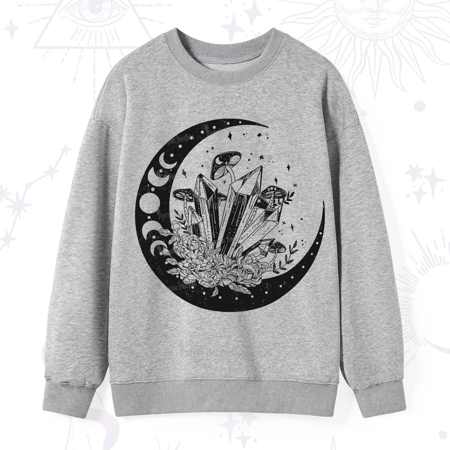 Purplehecate Moonshine and Crystal Sweatshirt