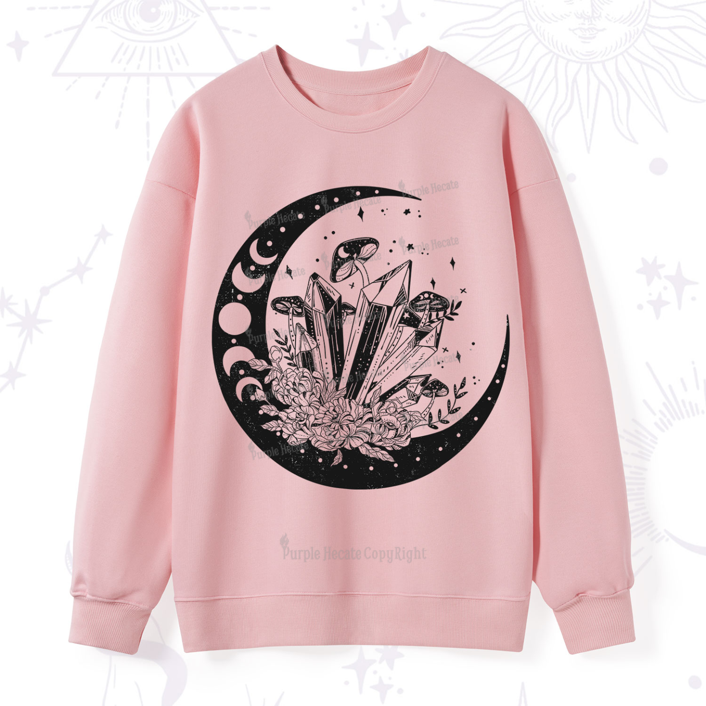 Purplehecate Moonshine and Crystal Sweatshirt