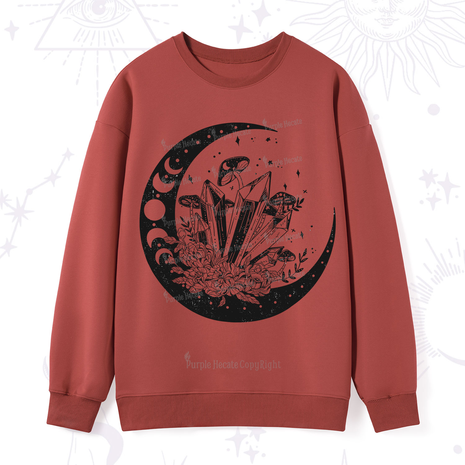 Purplehecate Moonshine and Crystal Sweatshirt