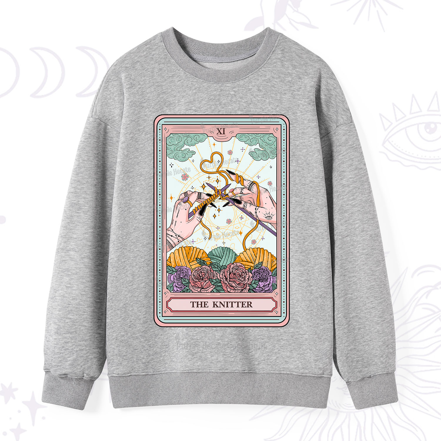 Purplehecate The Knitter Tarot Card Sweatshirt