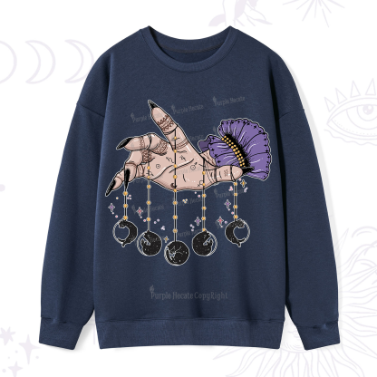 Purplehecate Feline Lunar Phases Sweatshirt