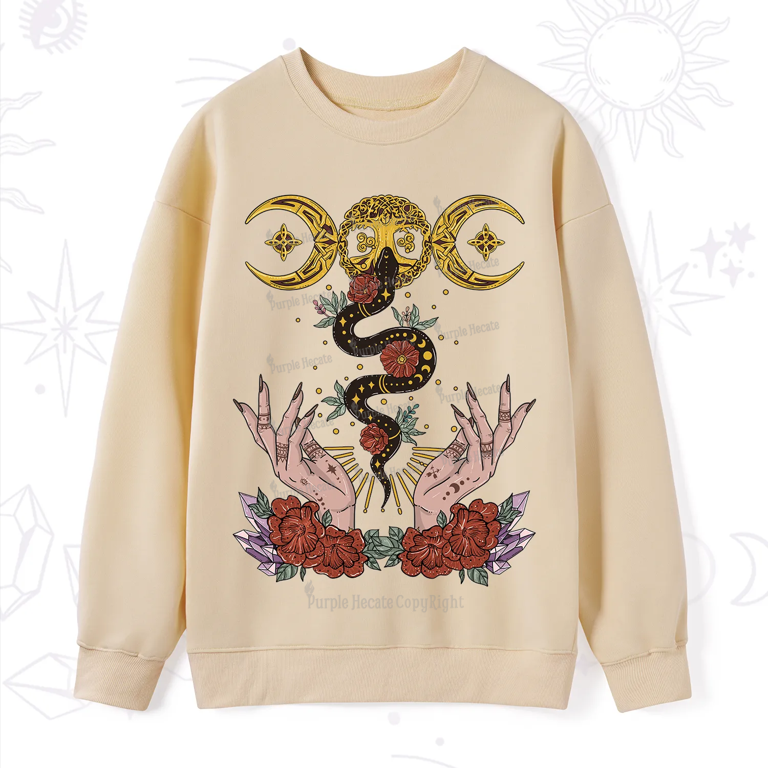 Purplehecate Lunar Bloom Sweatshirt