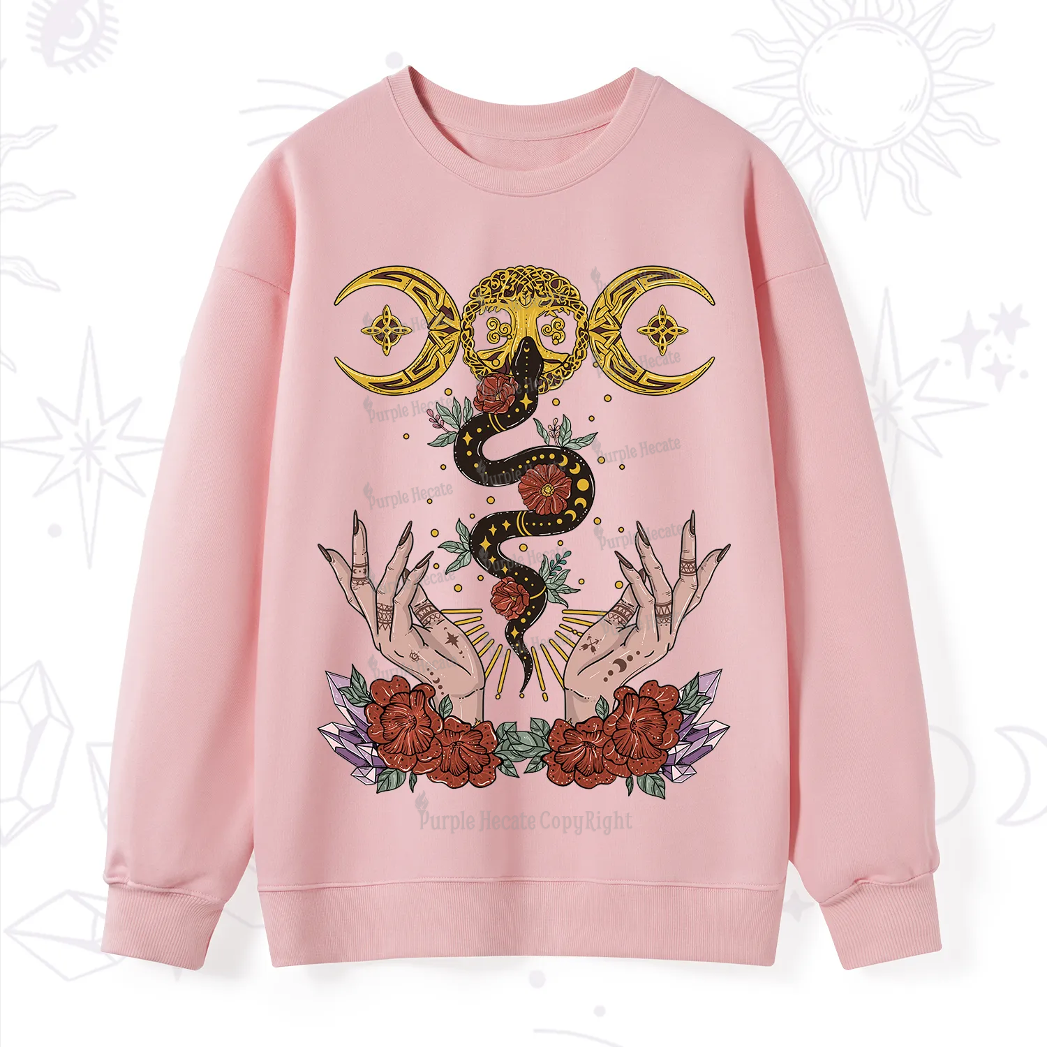 Purplehecate Lunar Bloom Sweatshirt