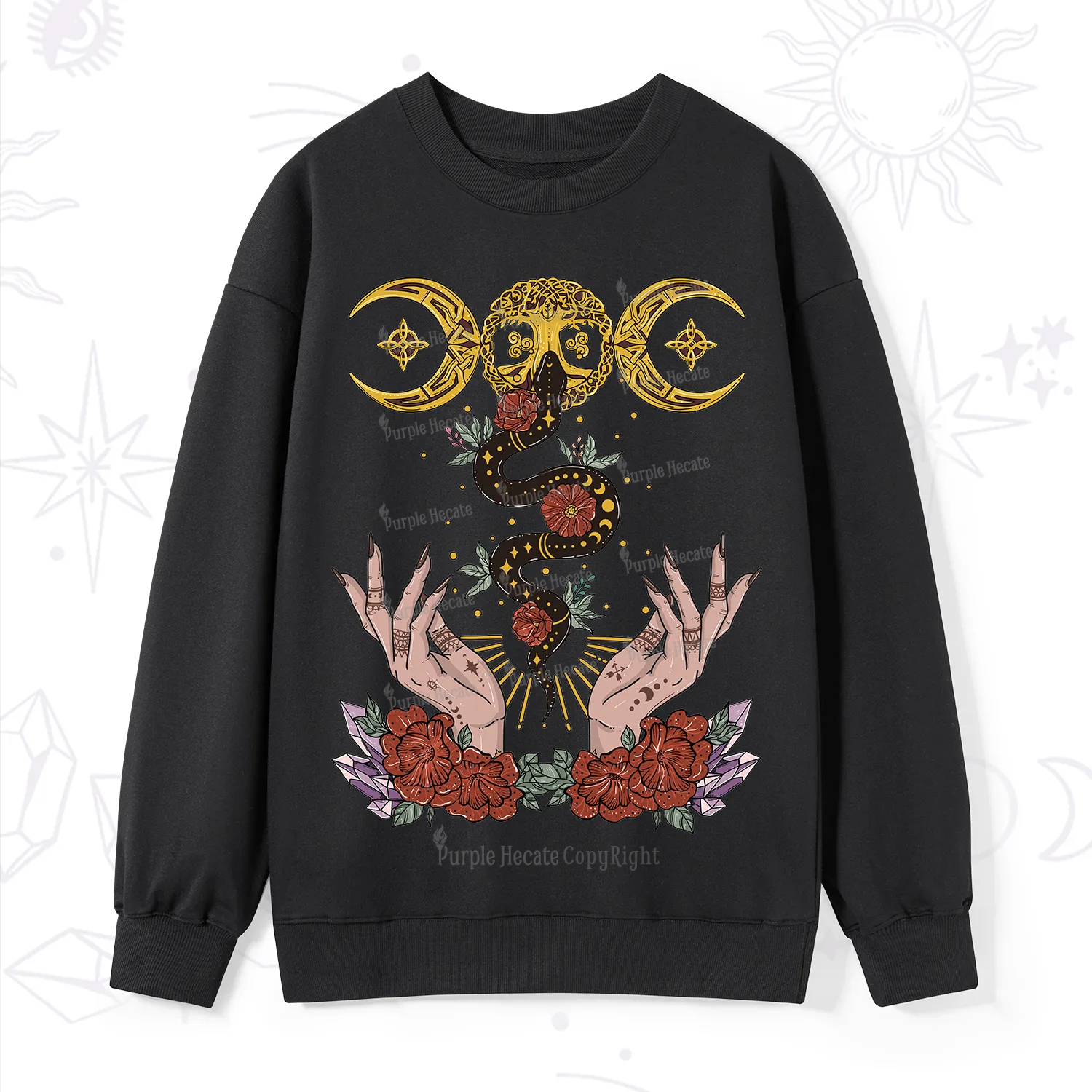 Purplehecate Lunar Bloom Sweatshirt
