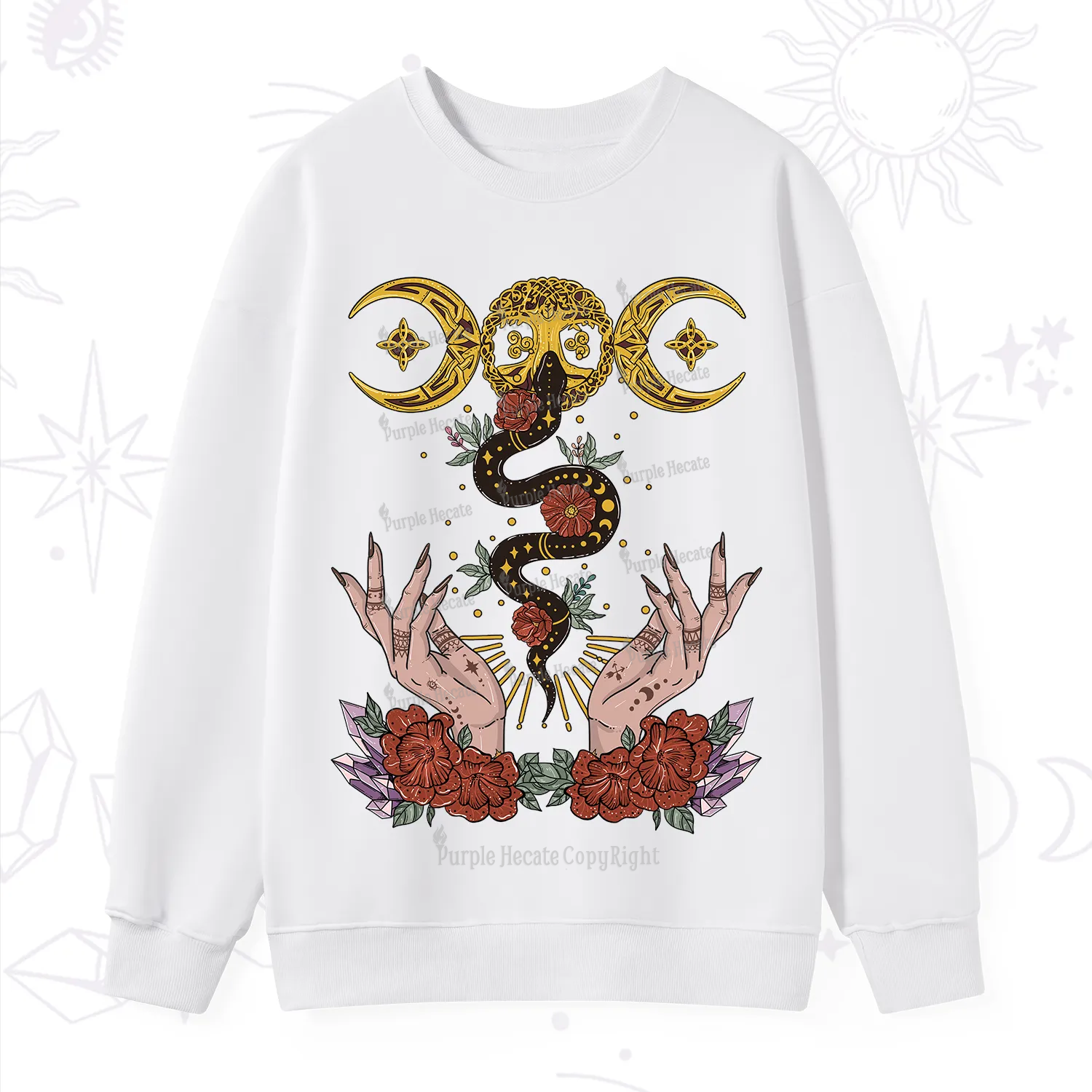Purplehecate Lunar Bloom Sweatshirt