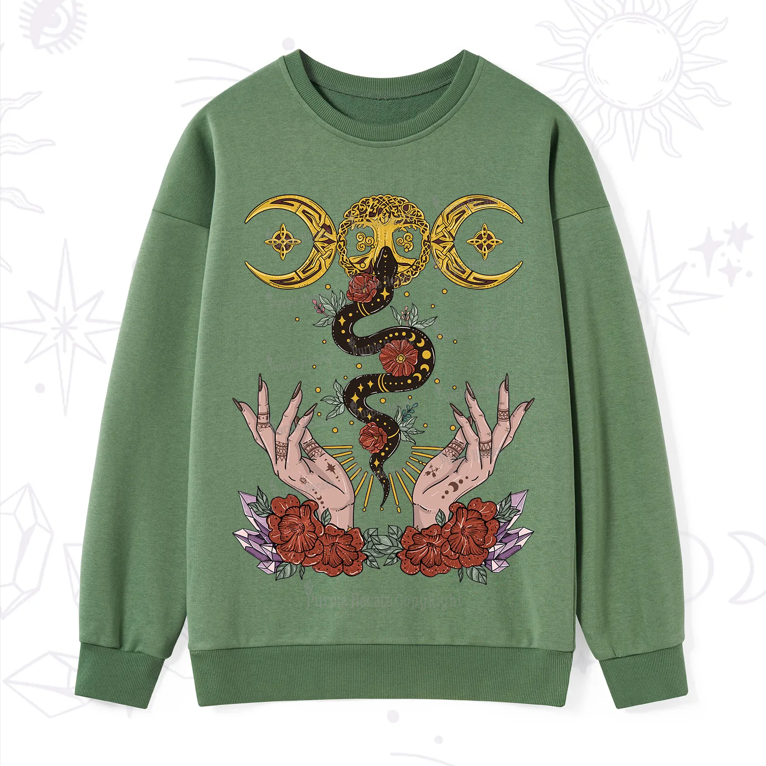 Purplehecate Lunar Bloom Sweatshirt