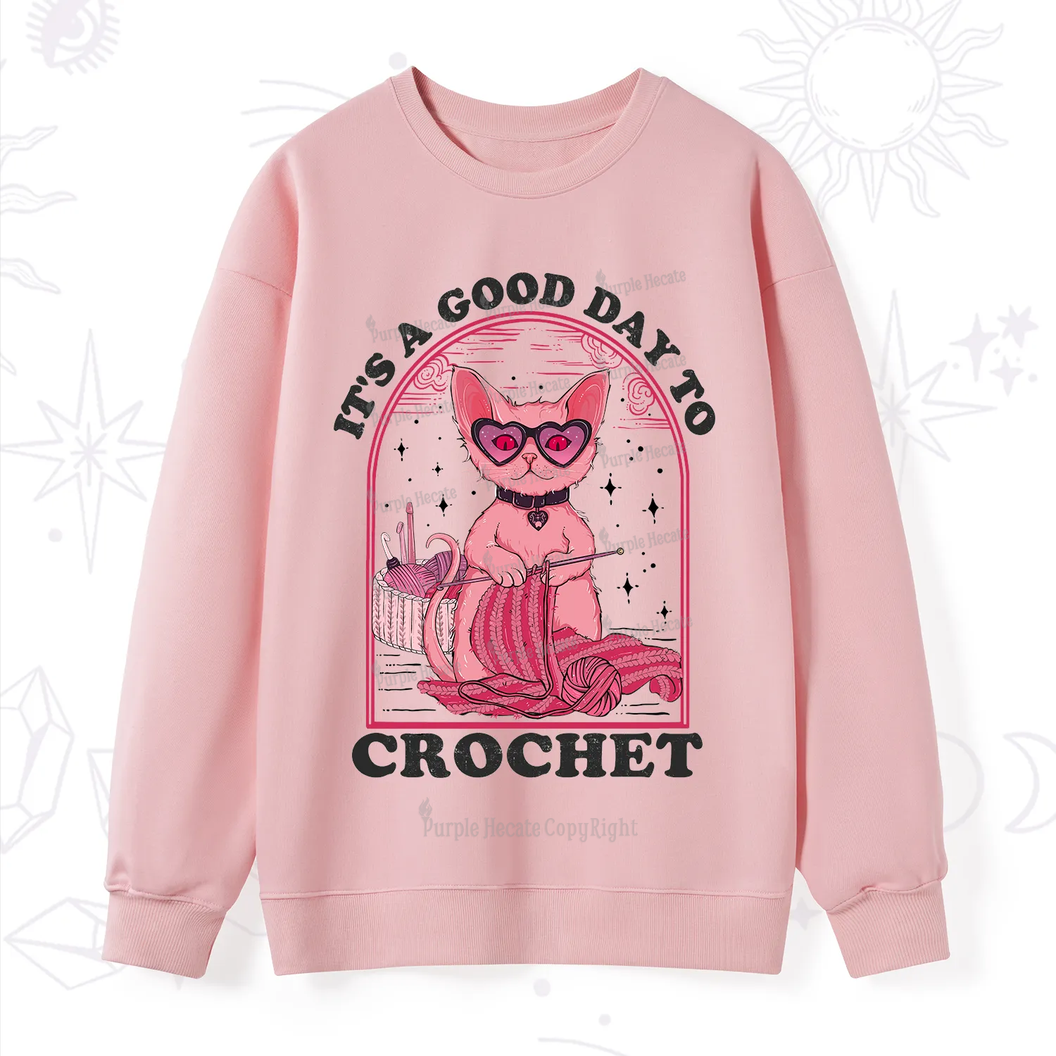Purplehecate It's A Good Day To Crochet Sweatshirt