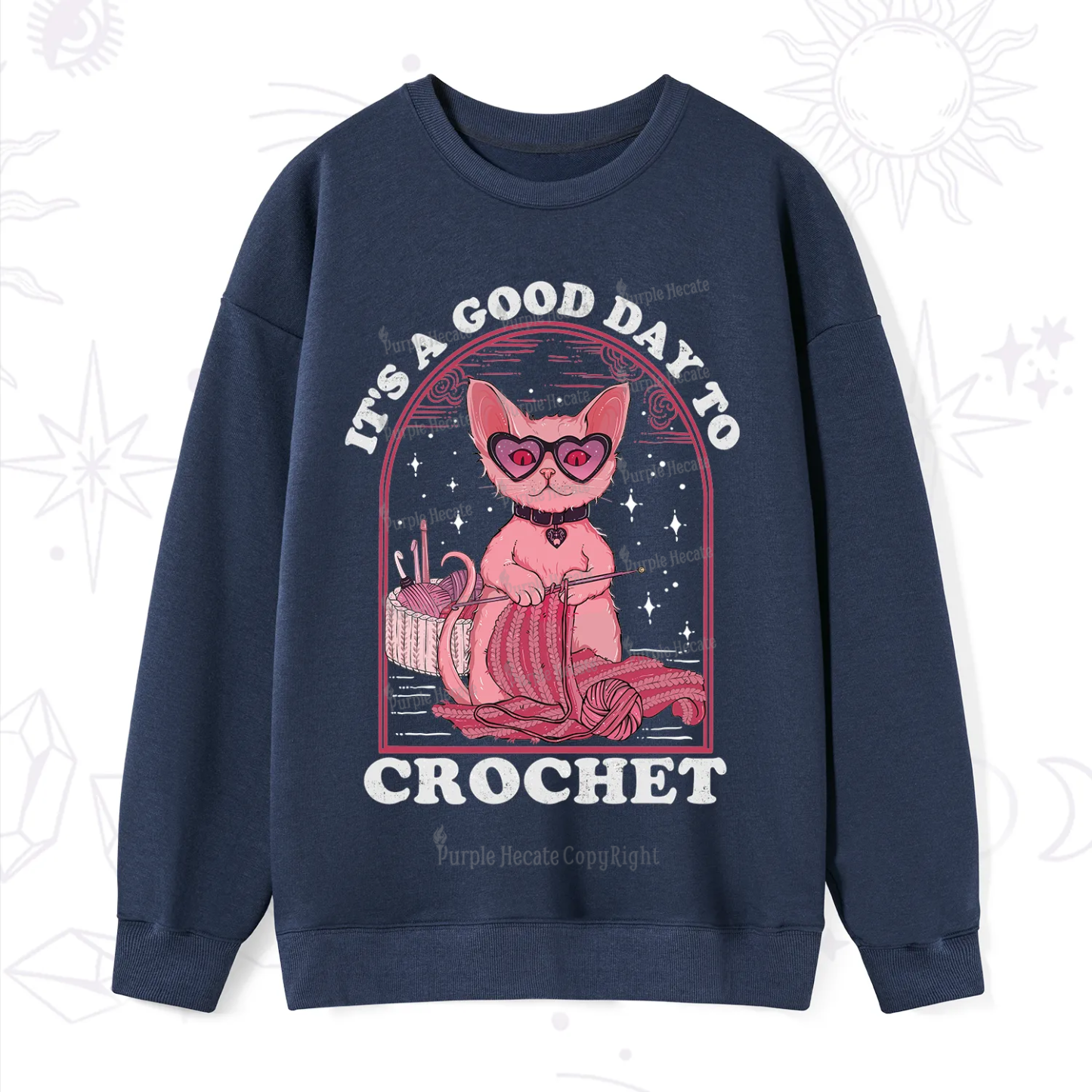 Purplehecate It's A Good Day To Crochet Sweatshirt