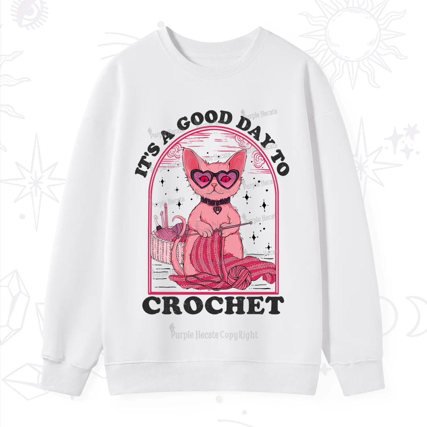 Purplehecate It's A Good Day To Crochet Sweatshirt