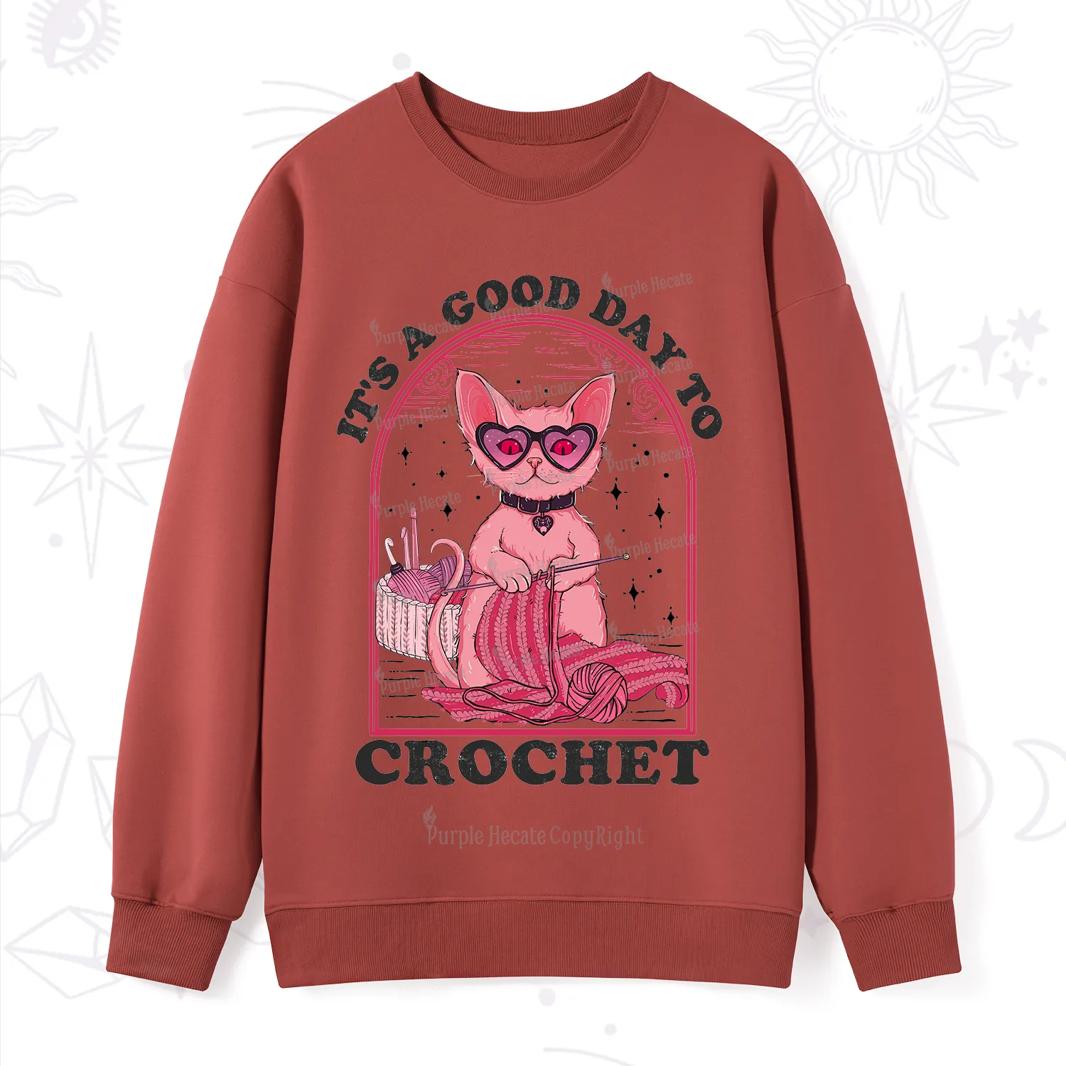 Purplehecate It's A Good Day To Crochet Sweatshirt
