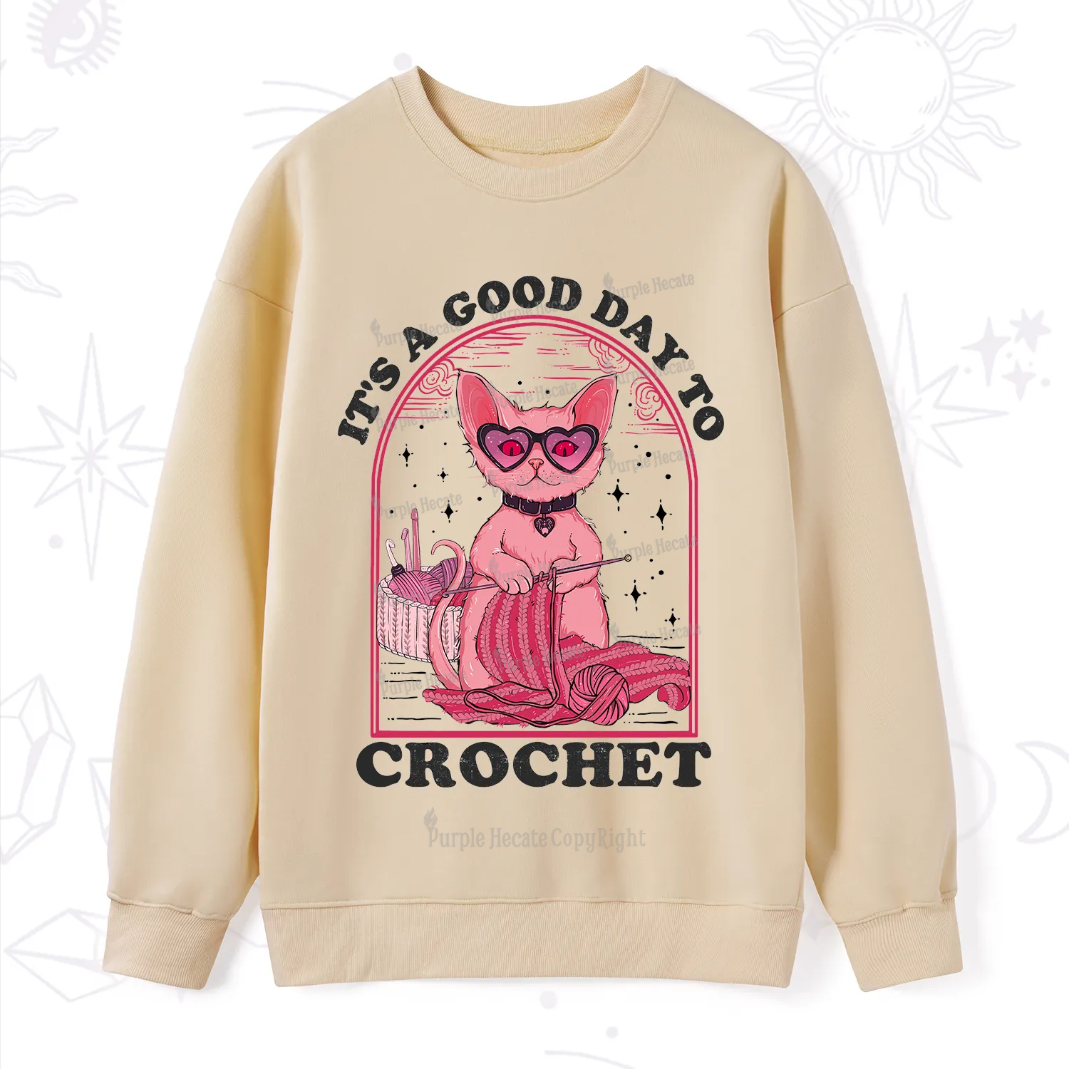 Purplehecate It's A Good Day To Crochet Sweatshirt