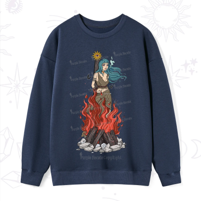 Purplehecate Witchy Woman Burned at the Stake Sweatshirt