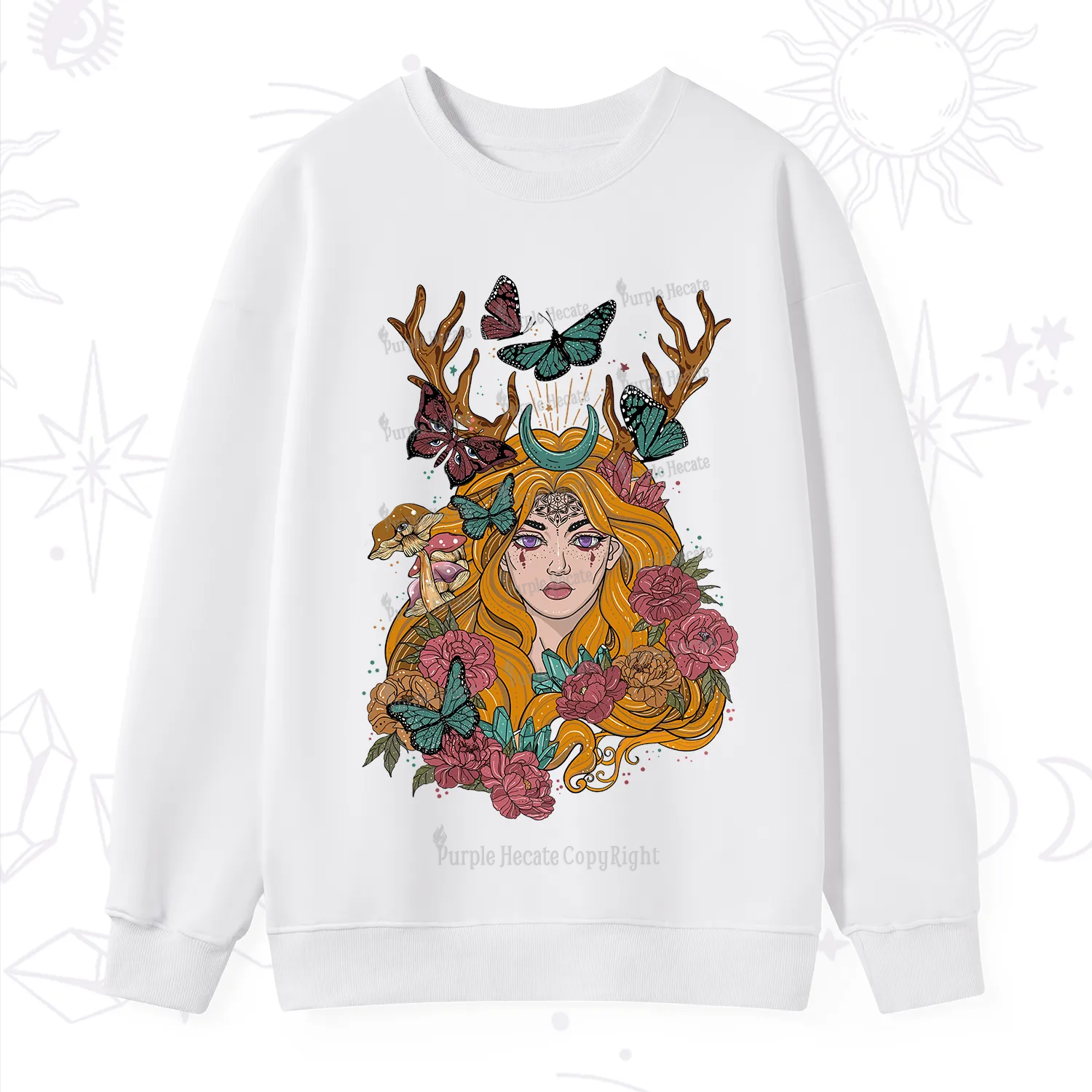 Purplehecate Butterfly Flutter Sweatshirt