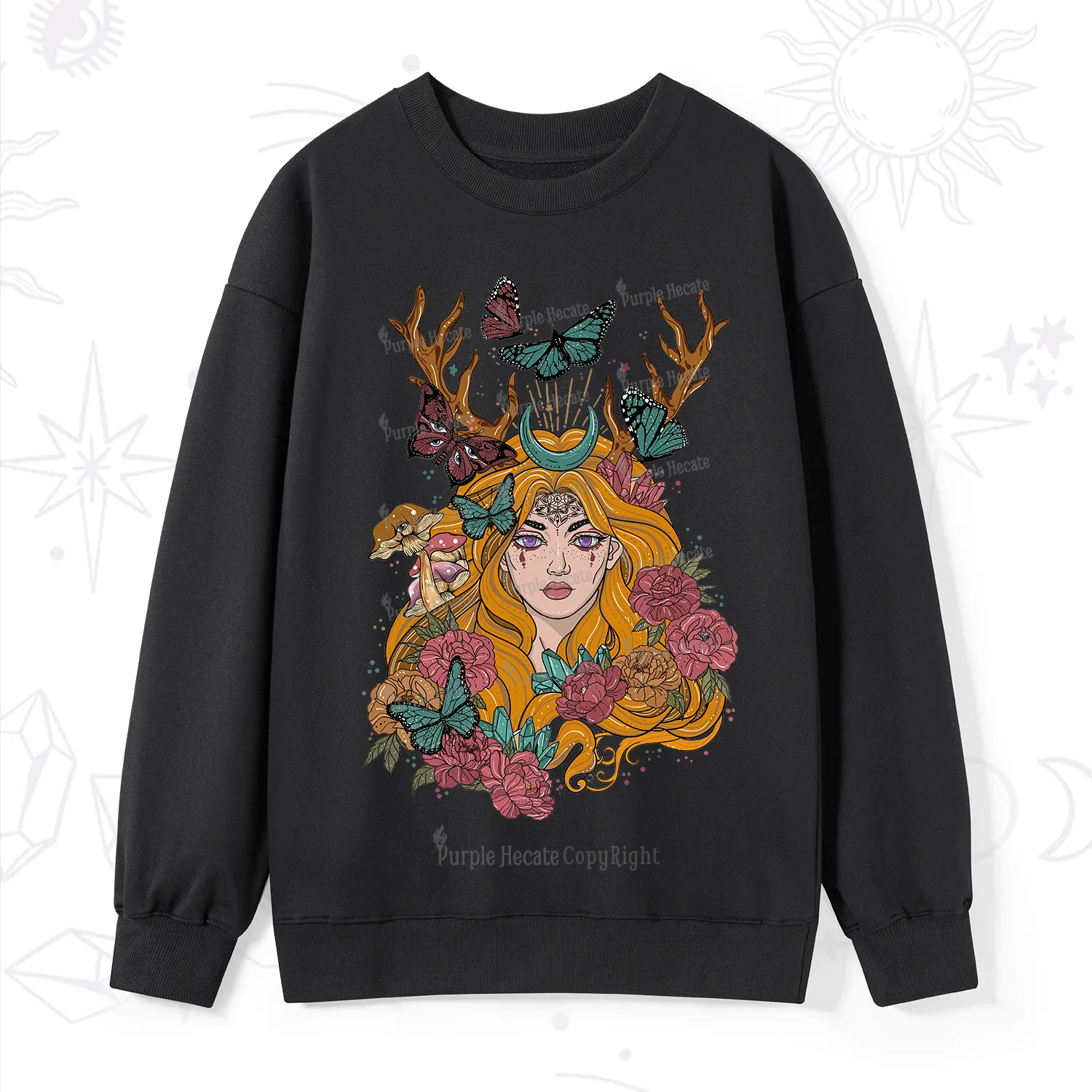 Purplehecate Butterfly Flutter Sweatshirt