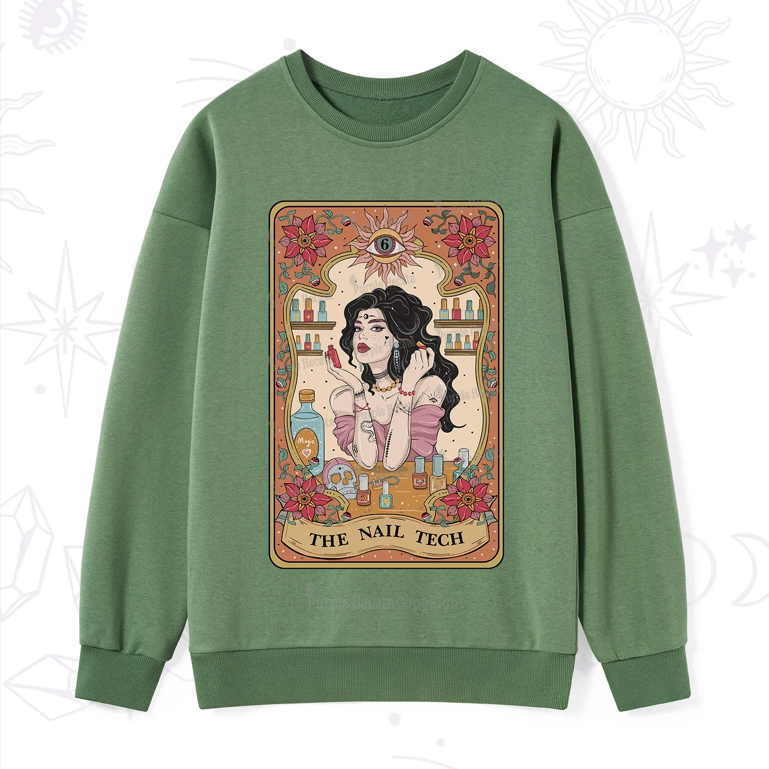 Purplehecate The Nail Tech Tarot Sweatshirt