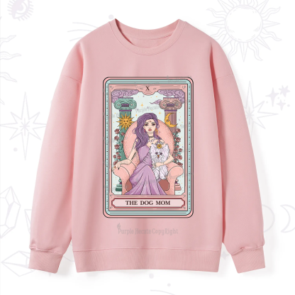 Purplehecate The Cute Dog Mom Tarot Card Sweatshirt