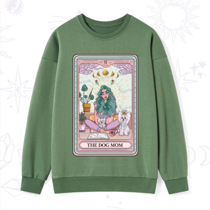 Purplehecate The Divine Dog Mom Tarot Card Sweatshirt