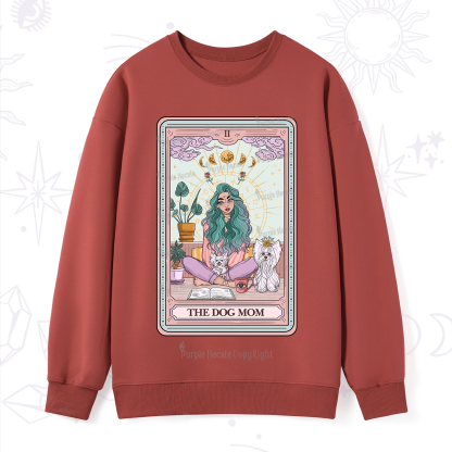 Purplehecate The Divine Dog Mom Tarot Card Sweatshirt