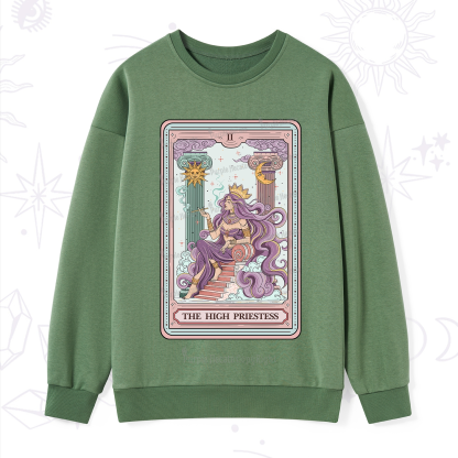 Purplehecate The Goddess High Priestess Tarot Card Sweatshirt
