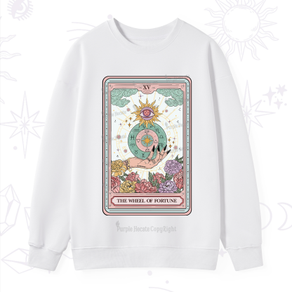 Purplehecate The Wheel of Fortune Tarot Card Sweatshirt