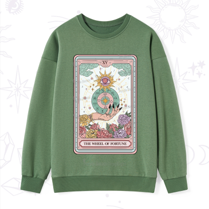Purplehecate The Wheel of Fortune Tarot Card Sweatshirt