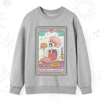 Purplehecate The Mental Bake Down Skeleton Tarot Card Sweatshirt