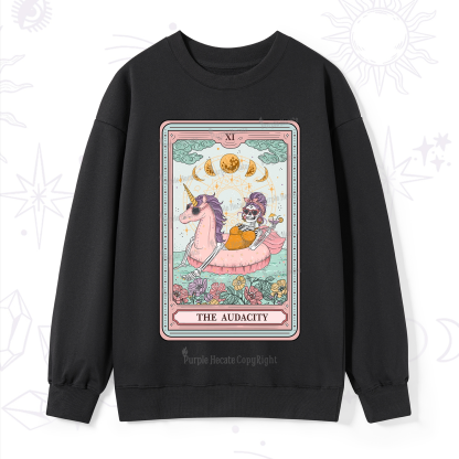 Purplehecate The Audacity Skeleton Tarot Card Sweatshirt