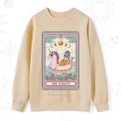 Purplehecate The Audacity Skeleton Tarot Card Sweatshirt