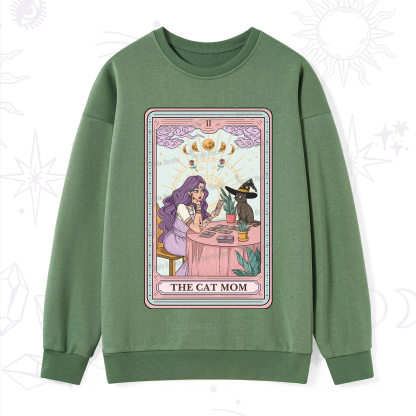 Purplehecate The Witchy Cat Mom Tarot Sweatshirt