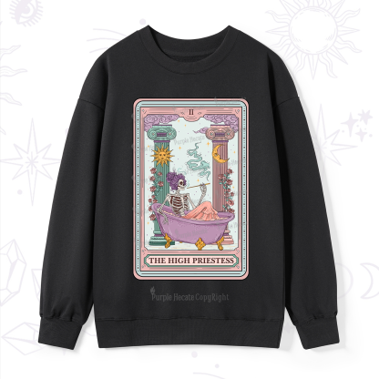 Purplehecate The Noble High Priestess Tarot Card Sweatshirt
