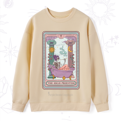 Purplehecate The Noble High Priestess Tarot Card Sweatshirt
