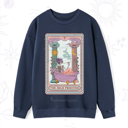 Purplehecate The Noble High Priestess Tarot Card Sweatshirt