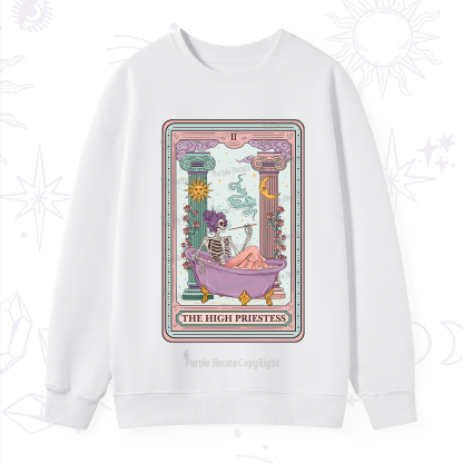 Purplehecate The Noble High Priestess Tarot Card Sweatshirt