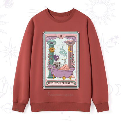 Purplehecate The Noble High Priestess Tarot Card Sweatshirt
