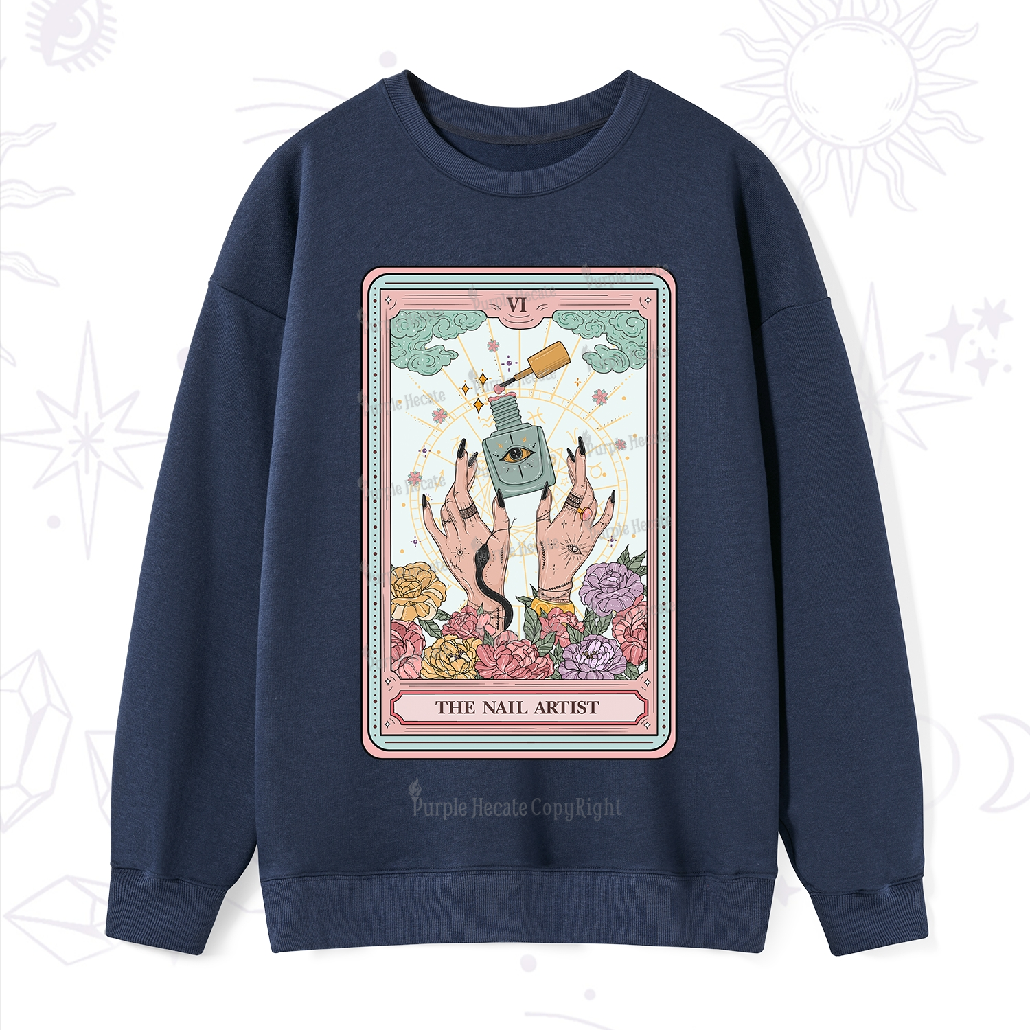 Purplehecate The Nail Artist Life Tarot Sweatshirt