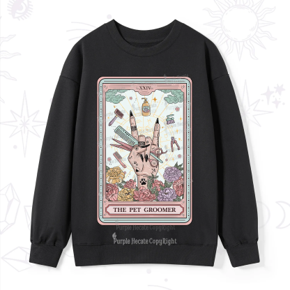 Purplehecate The Pet Groomer Tarot Card Sweatshirt
