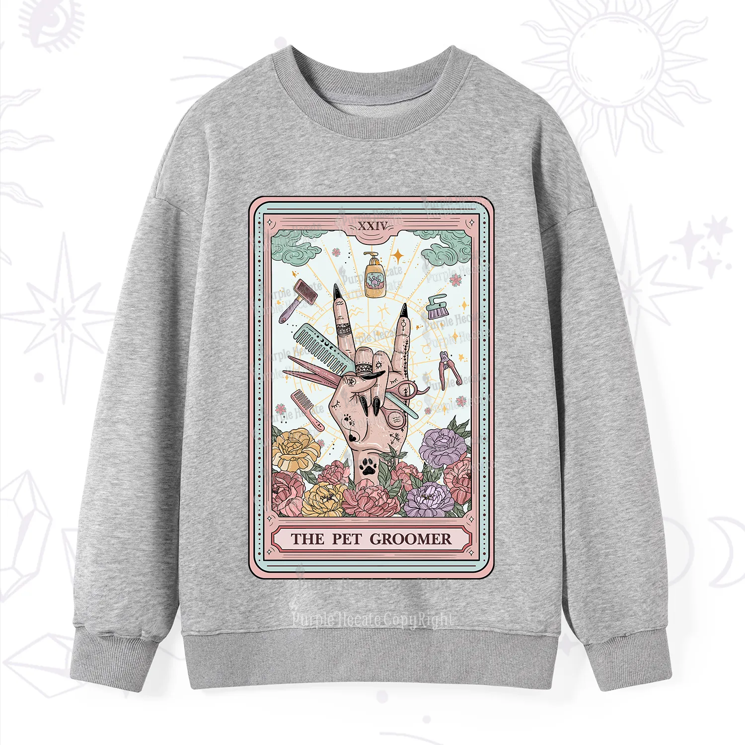 Purplehecate The Pet Groomer Tarot Card Sweatshirt