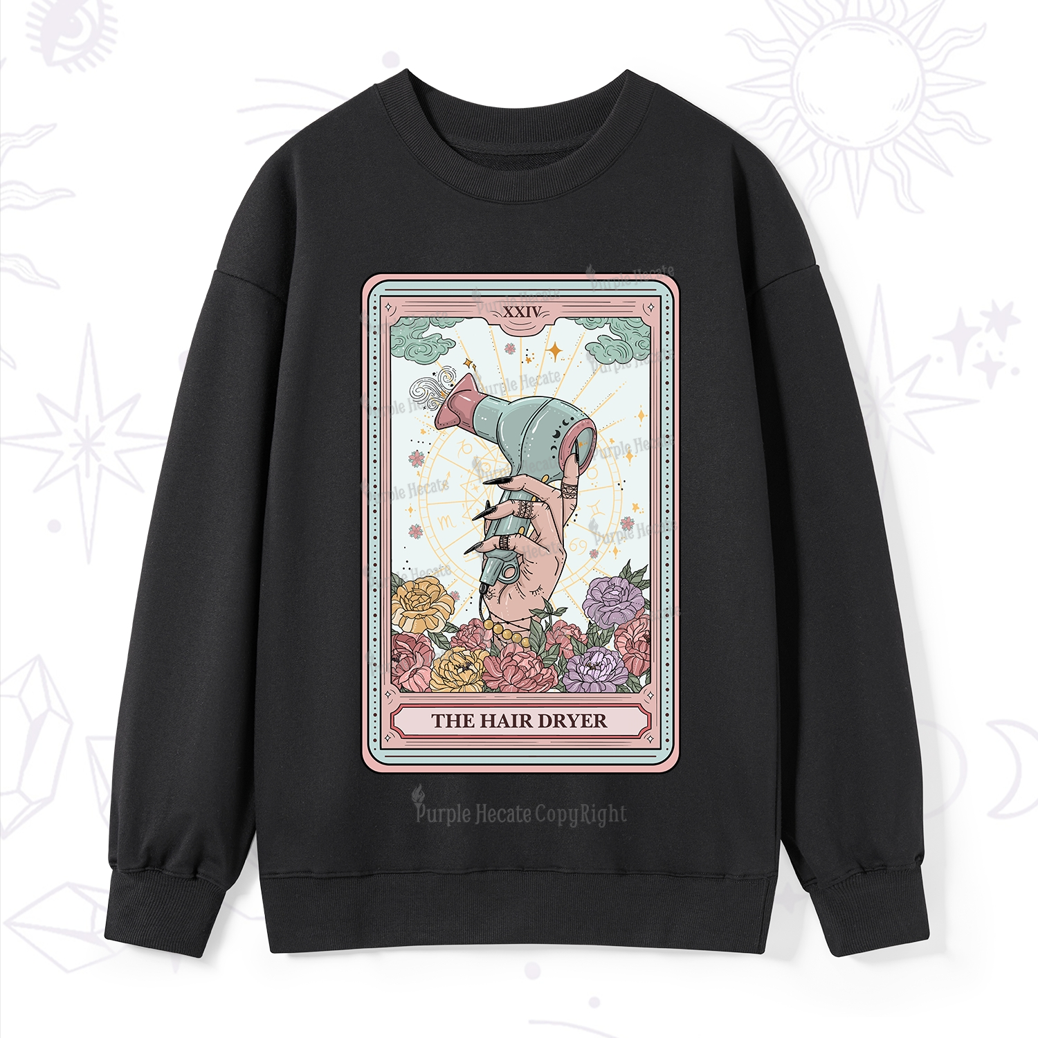 Purplehecate The Hair Dryer Life Tarot Sweatshirt