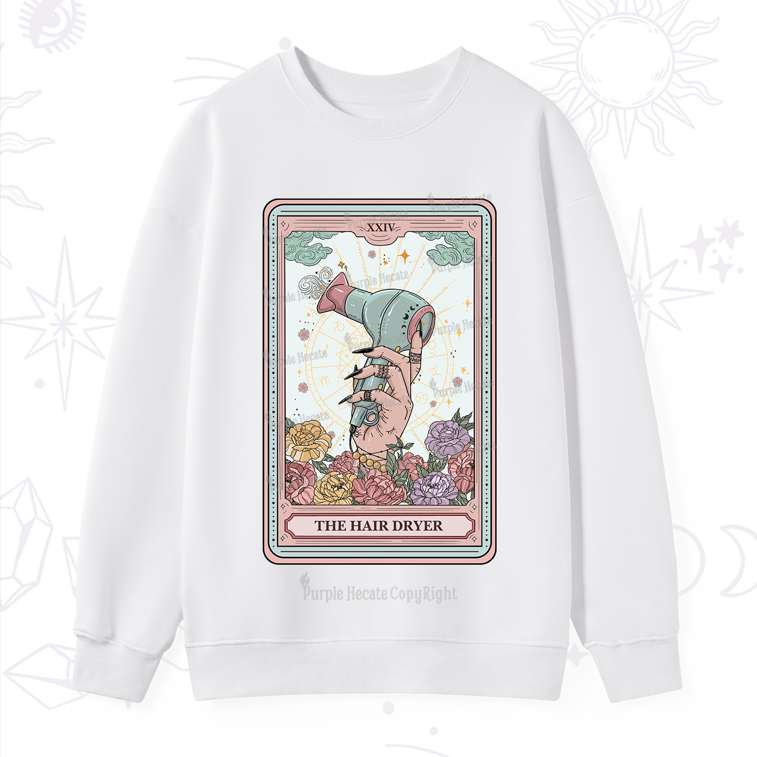 Purplehecate The Hair Dryer Life Tarot Sweatshirt