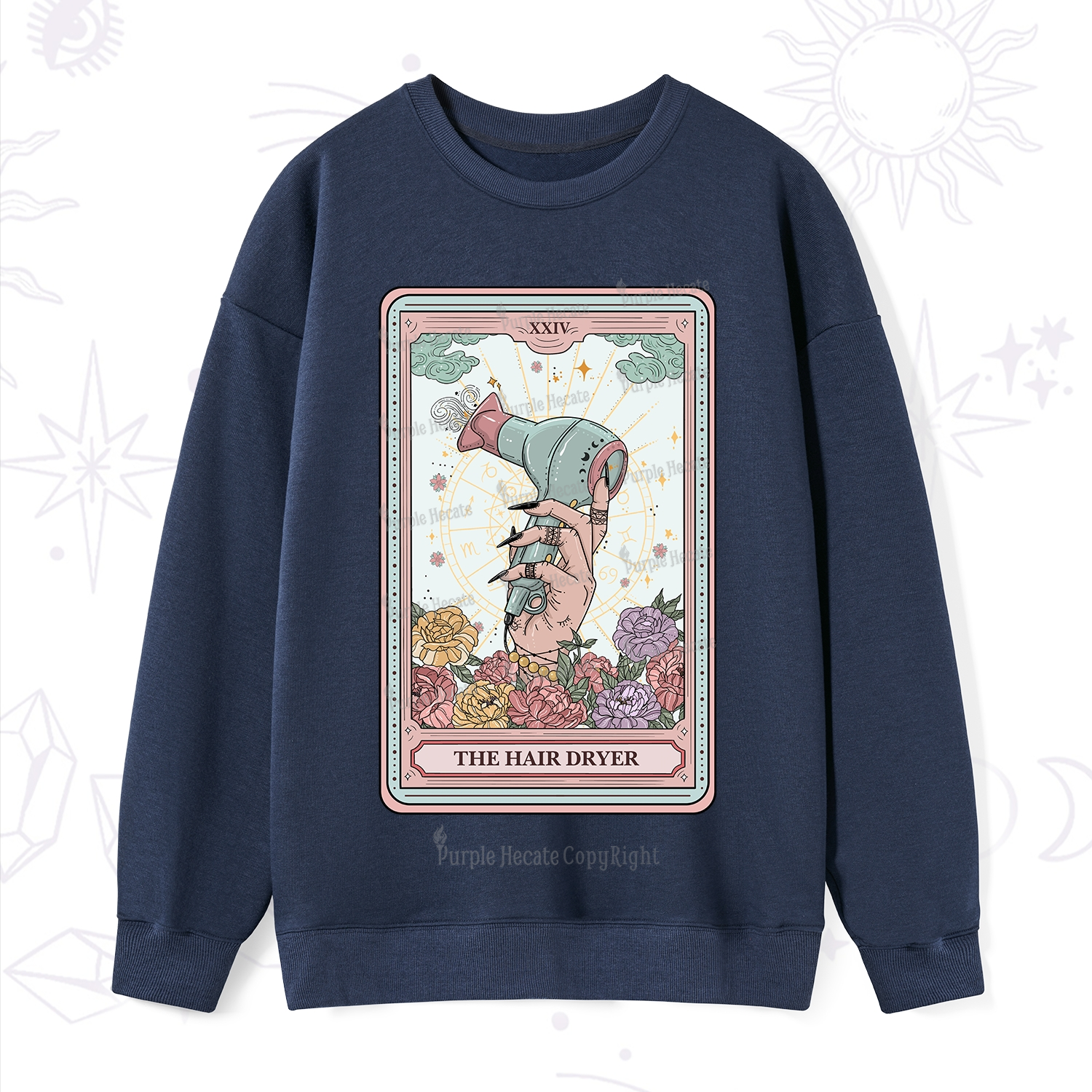 Purplehecate The Hair Dryer Life Tarot Sweatshirt