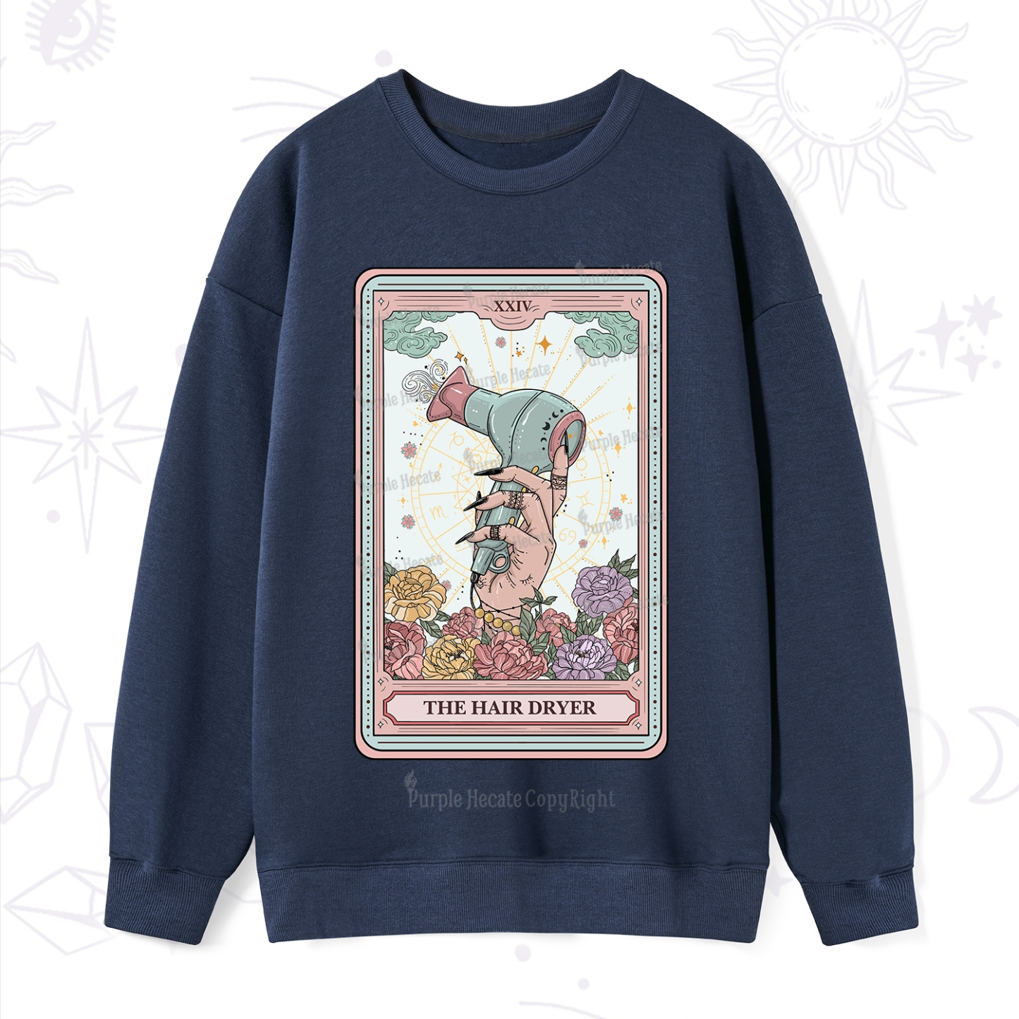 Purplehecate The Hair Dryer Life Tarot Sweatshirt